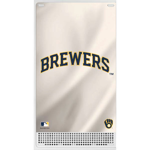 MLB Milwaukee Brewers Home Jersey Xbox Series S Console Skin